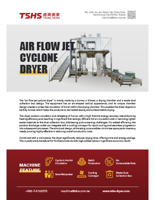 AIR FLOW JET CYCLONE DRYER