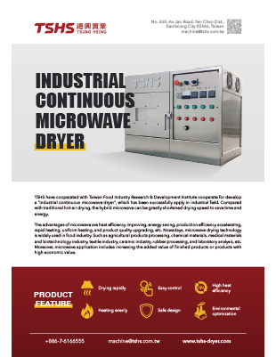 INDUSTRIAL CONTINUOUS MICROWAVE DRYER